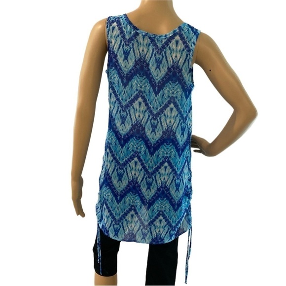 SISTER Size Medium Swim suit Cover up Blue and white - Picture 2 of 10